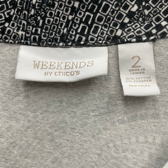 Chico’s Weekend By Chico’s Black and White Knit Pullover Size Large - Picture 7 of 10